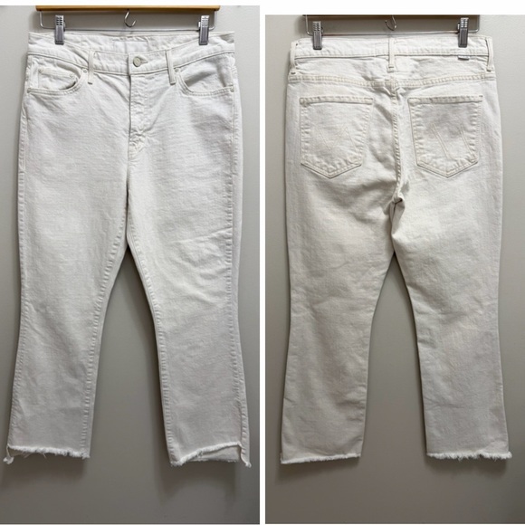 Mother Superior The Insider Crop Step Fray Jeans in Act Natural - Picture 2 of 10